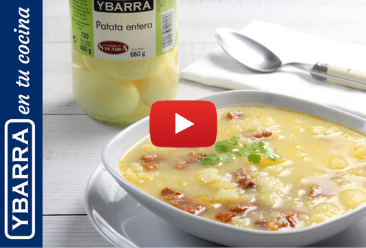 Sopa de patatas Ybarra y chorizo
