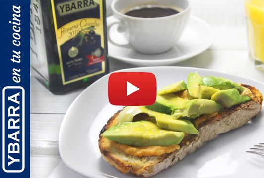 Desayuno con aceite Virgen Extra Primera Cosecha: tostada con aguacate