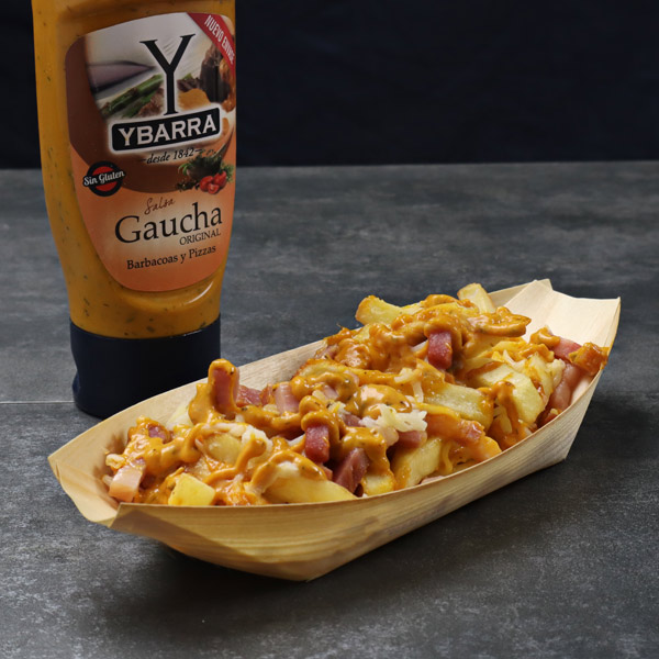Patatas Gaucha con bacon y queso