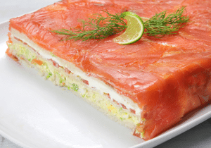 pastel de salmon navidad