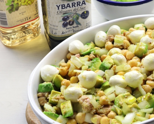 recetas ybarra ensalada de garbanzos con aceite de oliva virgen extra y vinagre de vino