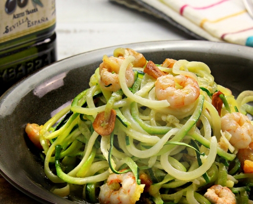 recetas ybarra espagueti de calabacin con aceite de oliva virgen extra