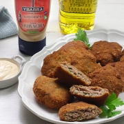 Receta ybarra de filetes rusos con mayonesa sriracha