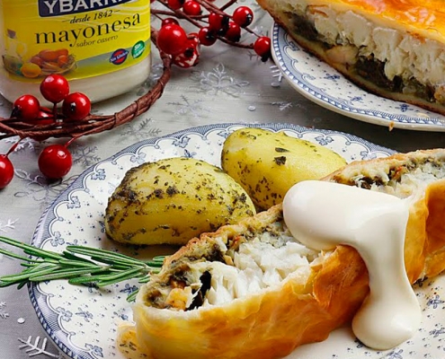 recetas ybarra merluza wellington con mayonesa para navidad