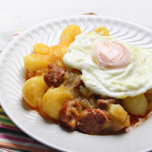 recetas ybarra patatas con choriza y huevo