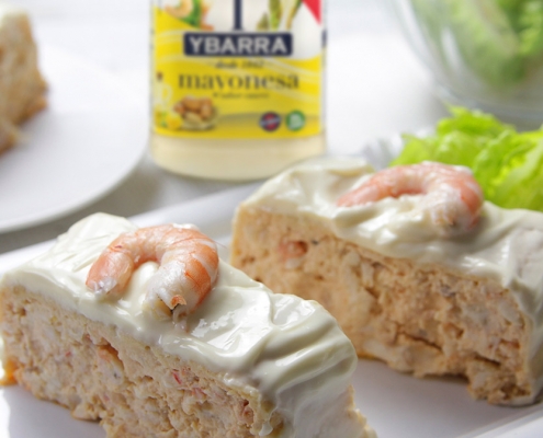 recetas ybarra puding de dorada con langostinos y mayonesa