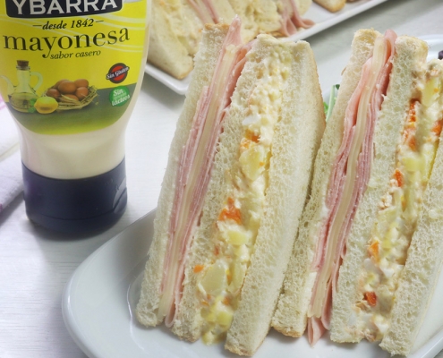 recetas ybarra sandwich de ensaladilla con mayonesa