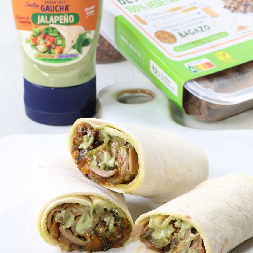 Wraps con verduras y jalapeño