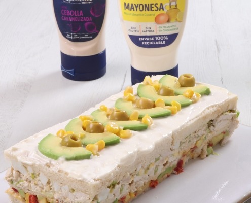 pastel de verano con mayonesa