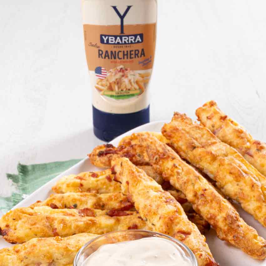 Bastones de Patata y Salsa Ranchera