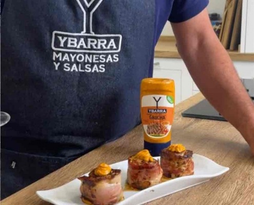 rollitos de carne picada y panceta