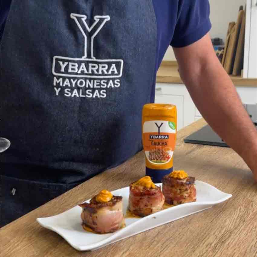 Rollitos de carne picada con panceta