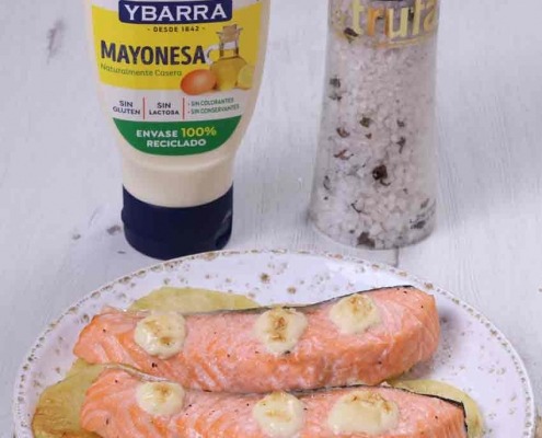 salmon gratinado a la trufa
