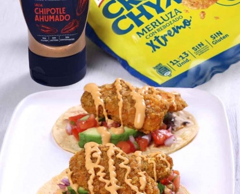 Tacos crunchyx chipotle ahumado