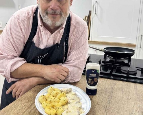 solomillo de cerdo en salsa de trufa