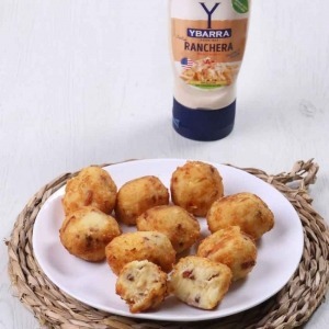 bolitas de patatas con salsa ranchera