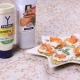 Canapes de patata con salmon ahumado