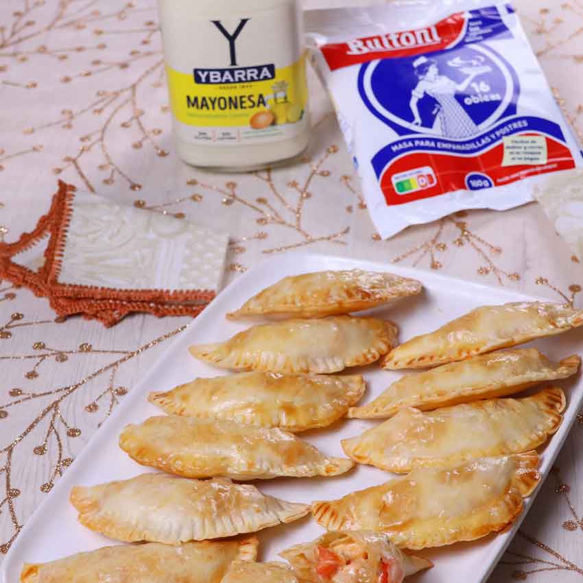 Empanadillas de salmón y gambas