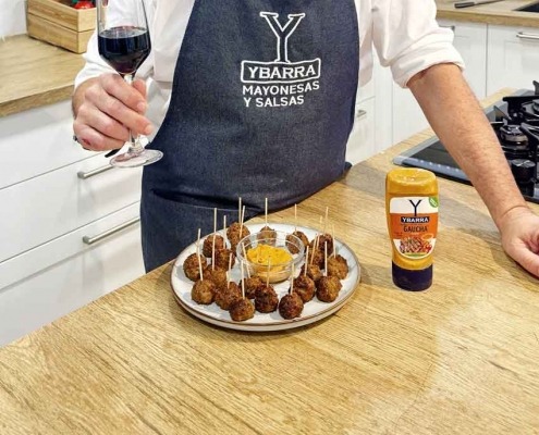 mini albondigas con salsa gaucha