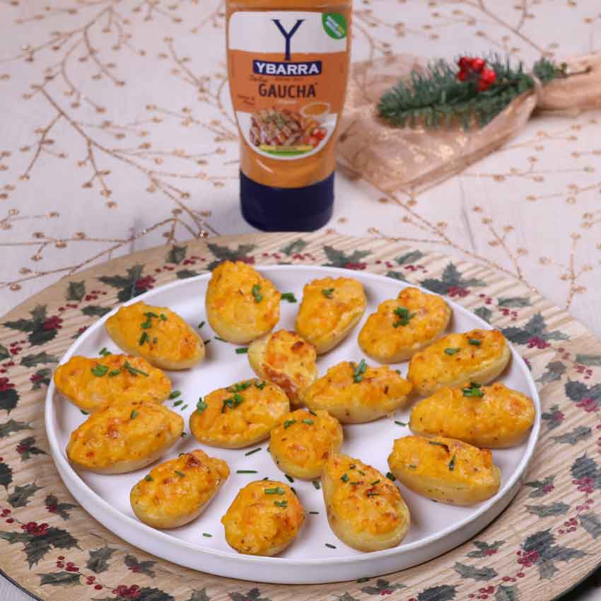 Patatas Gaucha con Langostinos