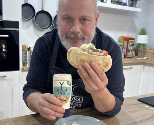 kebab casero de pollo