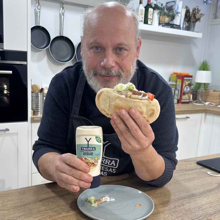 Kebab casero de pollo