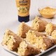 conos de pollo y cheddar crujientes con salsa cheddar
