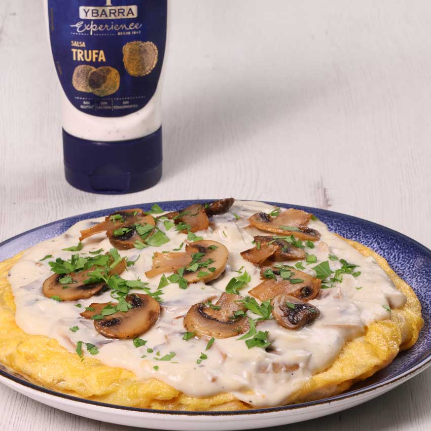 Tortilla con bechamel a la Trufa