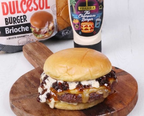 hamburguesa de ternera y champions burger