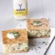 Hojaldre frio con salmon ahumado y aguacate