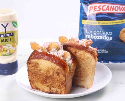 brioche de langostinos