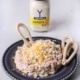 Ensaladilla de jamón cocido y encurtidos con Mayonesa Ybarra.