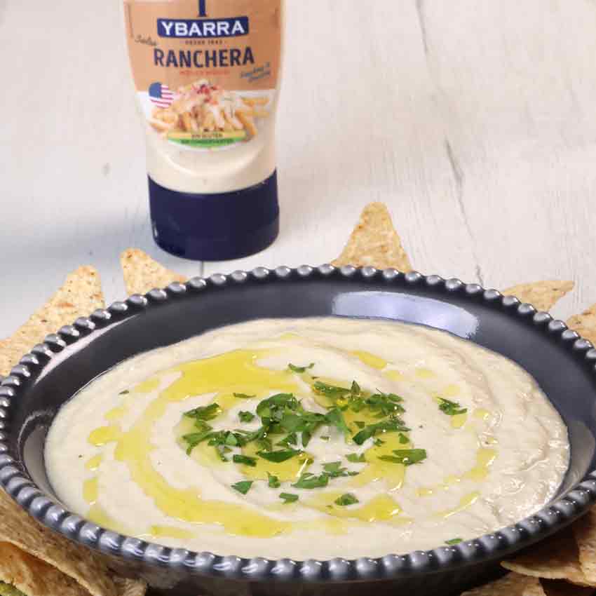 Dip de alcachofas con Salsa Ranchera
